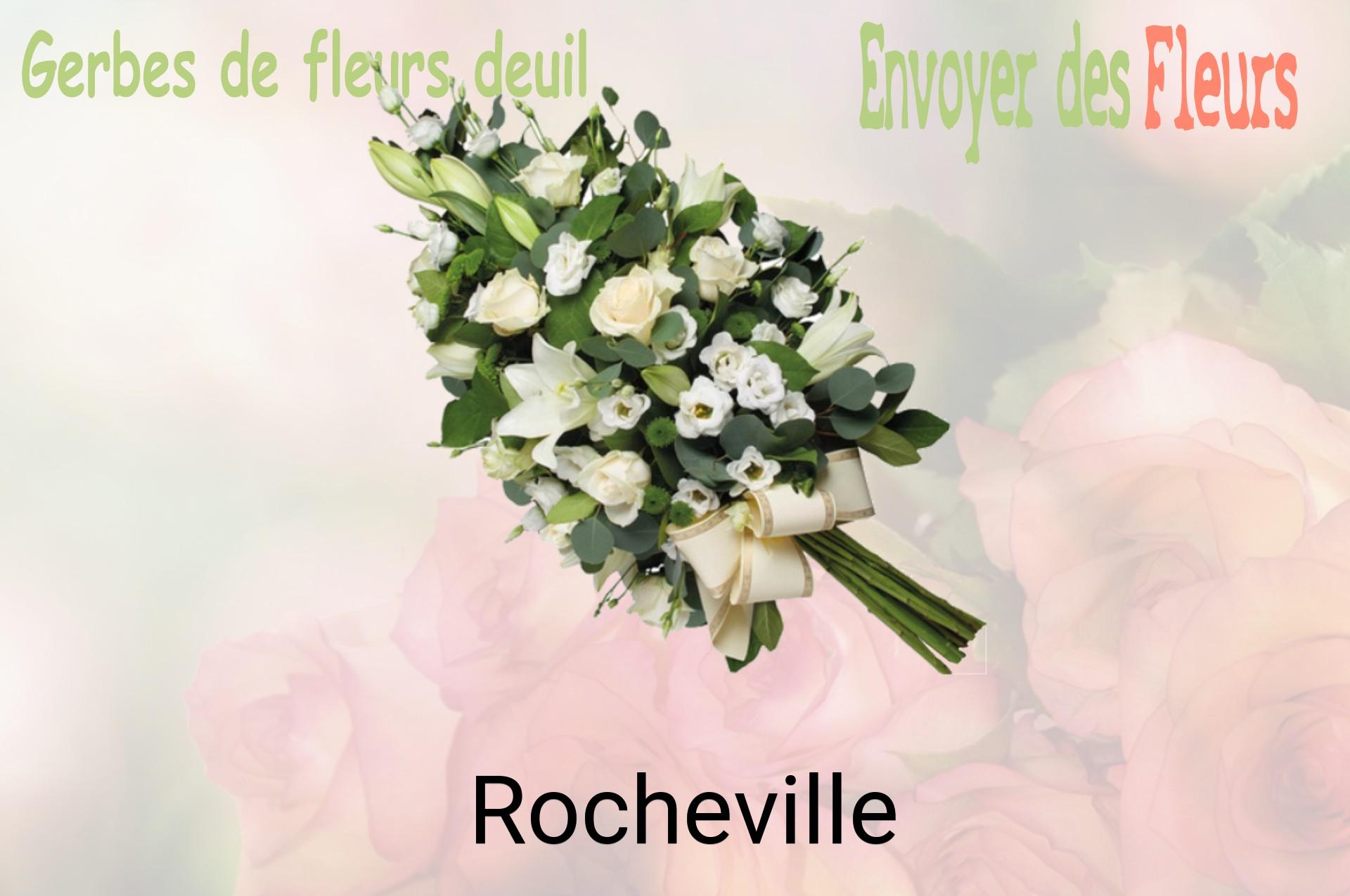Gerbe de fleurs de deuil livrée à Rocheville